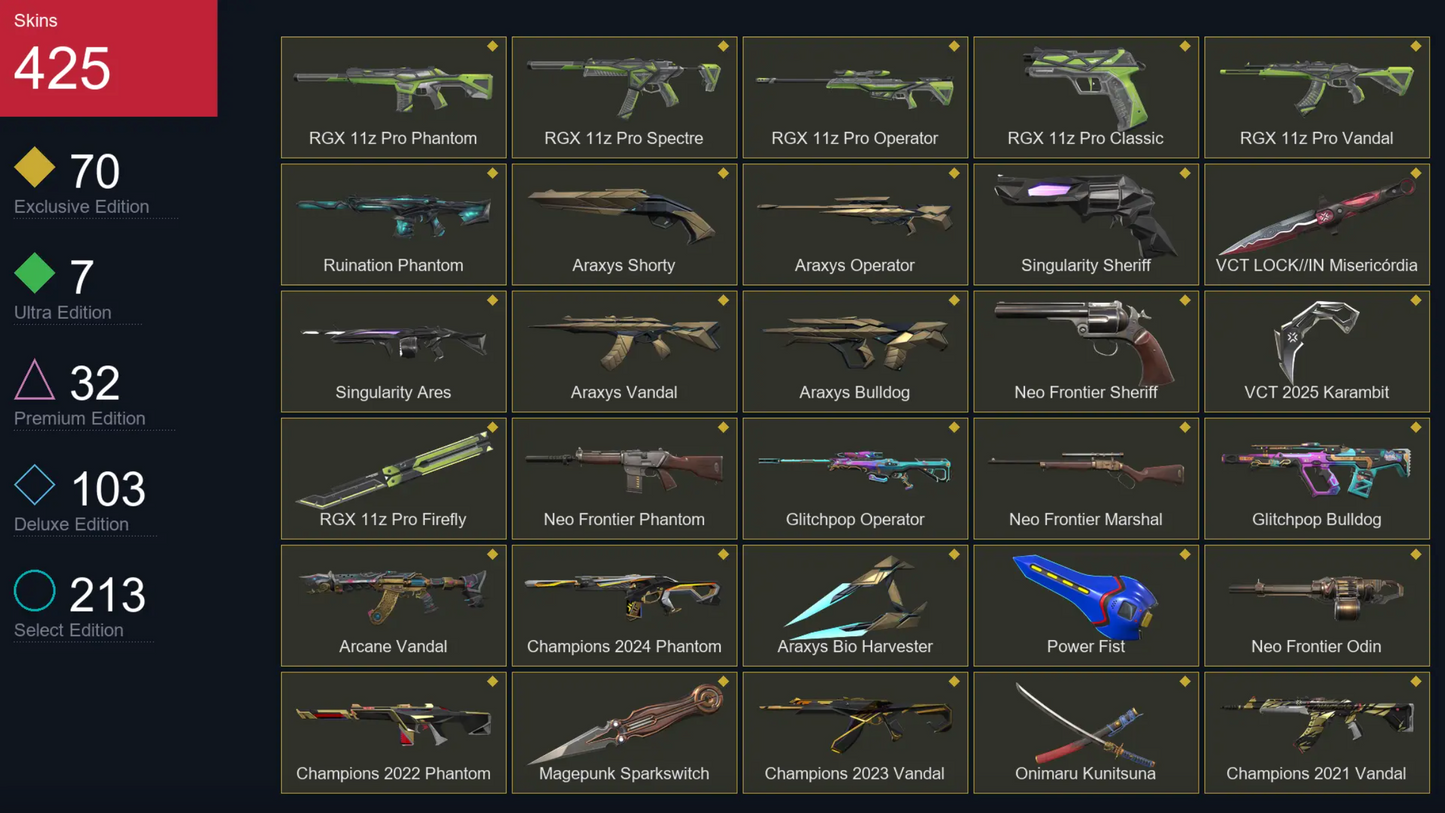 NA • Diamond 1 • 425 Skins
