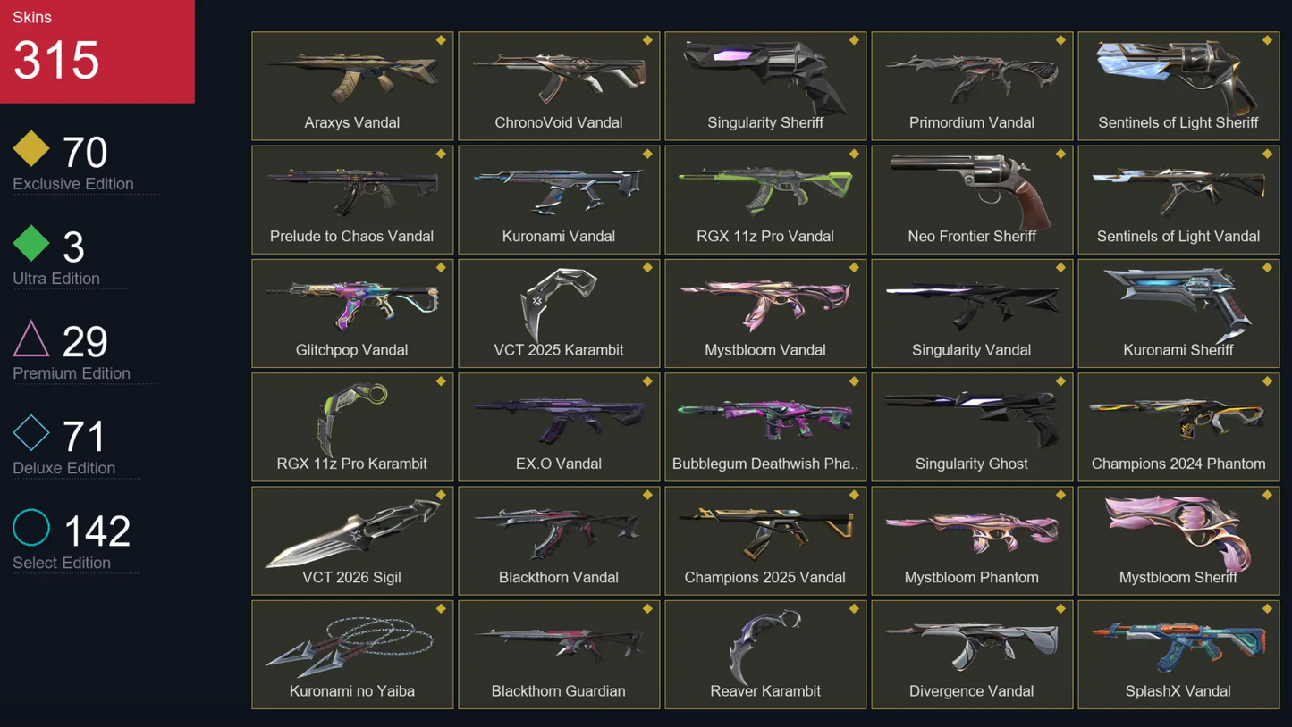 NA • Platinum 1 • 315 Skins